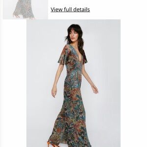 Nasty Gal Vibrant Paisley Maxi Dress